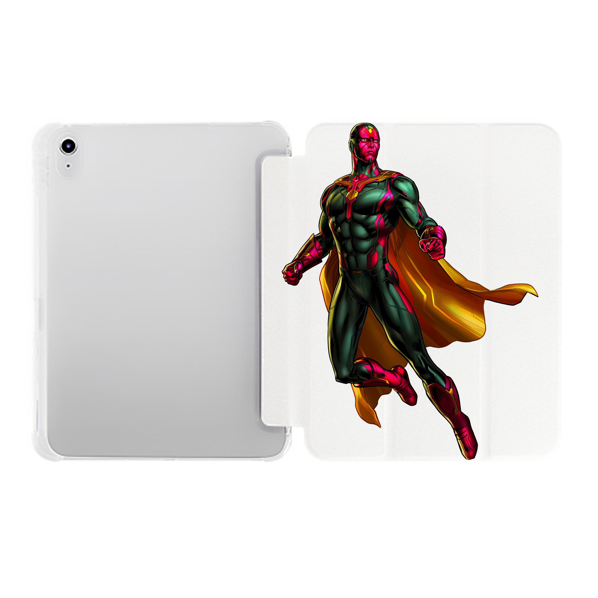 （画像用） アベンジャーズ The Avengers IPad ケース ペン収納付き 三つ折りスタンド PUレザー×シリコン 対応機種9.5/10.5/10.9インチ